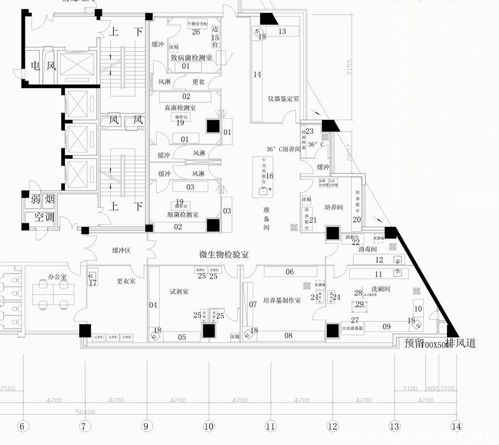 微生物實(shí)驗室平面圖